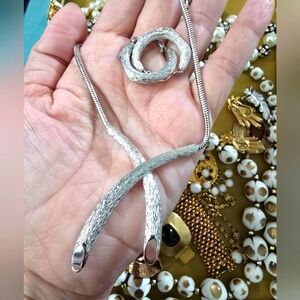 Vintage TRIFARI BSK 12 Piece Lot necklace Earring set Signed Costume Jewelry